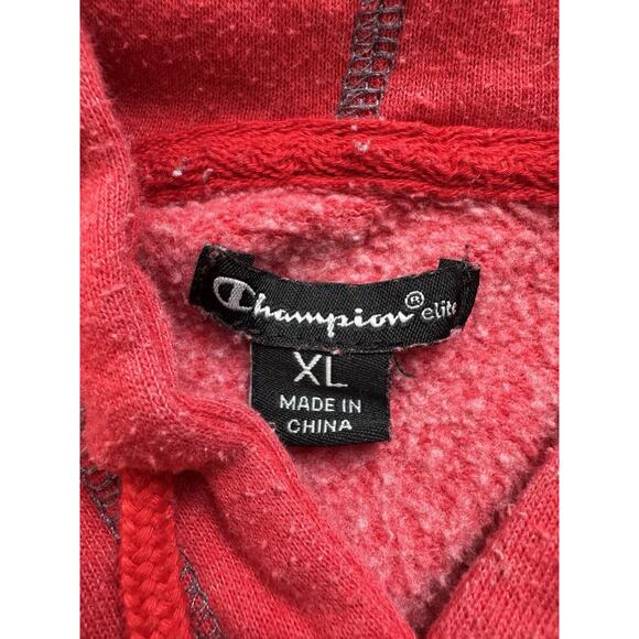 Champion Mens University Of Maryland Terps XL Red Embroidered Logo Hoodie - Picture 9 of 13